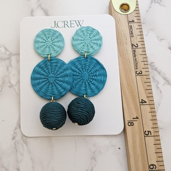 J.Crew Triple-Drop Raffia Earrings - Picture 4 of 6